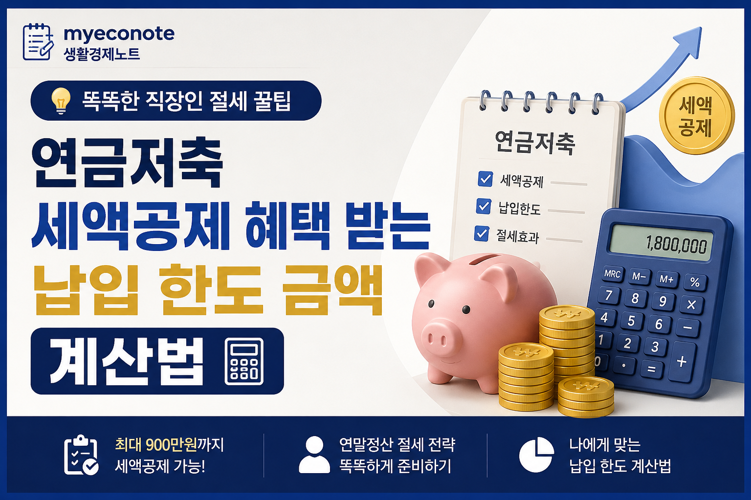 연금저축 세액공제 혜택 받는 납입 한도 금액 계산법