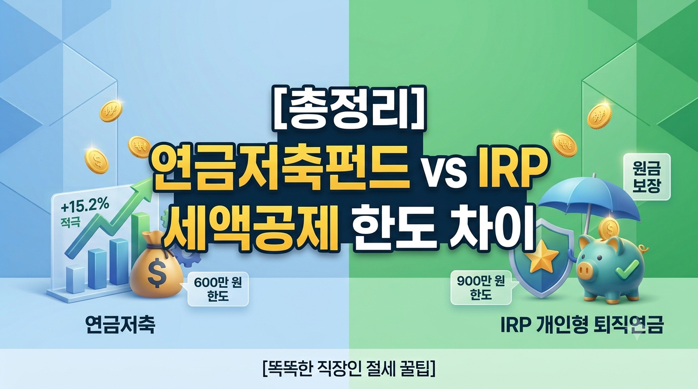 4. 연금저축펀드와 IRP의 세액공제 한도 차이 총정리